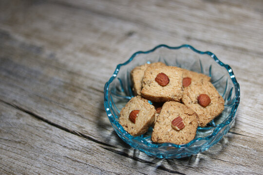 healthy cookies in glass container