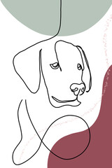 Modern abstract arts |  | Dog outline illustration