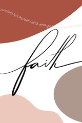 Modern abstract arts |  | Faith calligraphy illustration