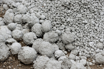 backgrounds - lumps or balls of concrete (?) 