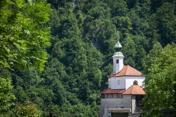 Chapel of Saint Eligius, or Kapela Svetega Eligija, in the little castle, or Mali Grad, of Kamnik. It is a roman catholic church in the oldest castle of the city of Kamnik, in carniola region. ..