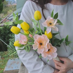 bouquet of flowers in a hand