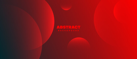 red abstract geometric background with circle shapes for banner, poster, web, presentation, etc.