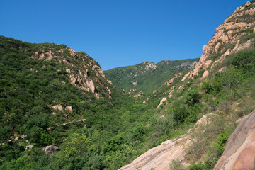 Fototapeta na wymiar Beijing Baihujian Scenic Area in sunny summer