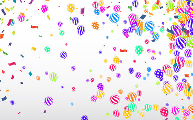 Festive background with colorful balloons and flags Vector