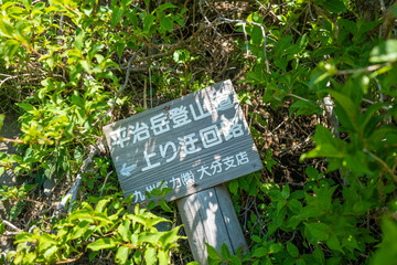 大分県の平治岳、大船山の登山道 Trail of Mt.Heijidake and Mt.Taisenzan in Oita Prefecture