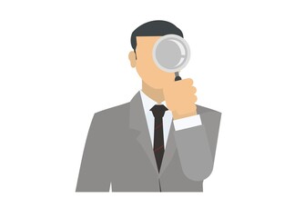 Internal auditor person simple flat illustration