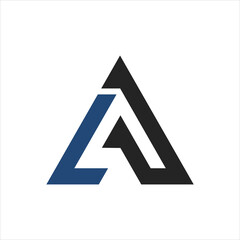 creative simple logo design initial AL