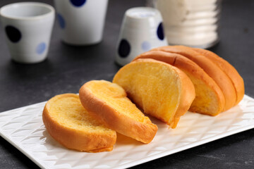 Roti Sisir Jadul, Homemade Sweet Soft Pull Over Bread with Margarine and Sugar Spread.