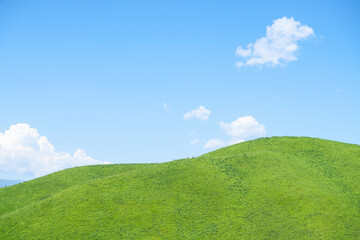 Nalati grassland with the blue sky.