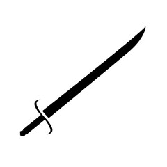 sword flat icon vector illustration