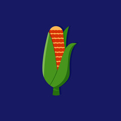 isolated simple corn flat vector illustration