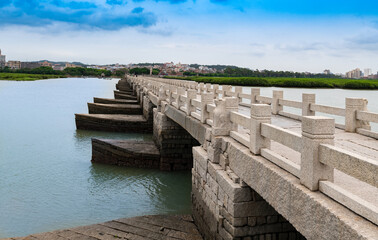 Fototapeta na wymiar Luoyang Bridge scenic spot, Quanzhou City, Fujian Province, China