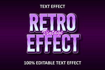 Retro Vintage Text Editable Text Effect Purple