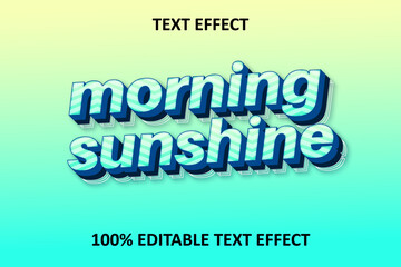 Retro Fancy Editable Text Effect Blue Cyan Yellow