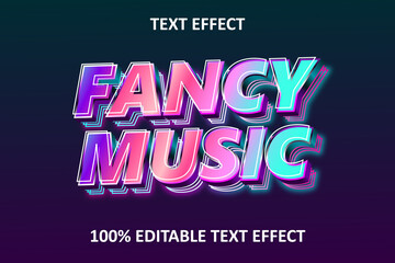 Fancy Music Editable Text Effect Rainbow