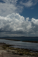 三浦半島の海と雲と青空