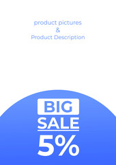 Sale poster template vector, vector background, blue and white background vector, poster template design. Vector EPS 10