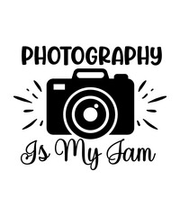 Photography SVG Bundle, Camera Cut File, Photographer Saying, Funny Shirt Quote, Hobby Design, Occupation, dxf eps png, Silhouette or Cricut