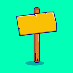 Blank banner mock up on wood stick collection. Vector empty different board plank holder set. Protest signs isolated on white background.