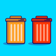 Trash can,garbage can,rubbish bin icon