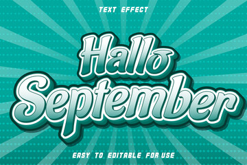 EDITABLE TEXT EFFECT HALLO SEPTEMBER