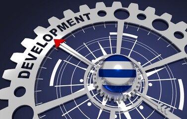 Global business and economic solutions concept. 3D illustration