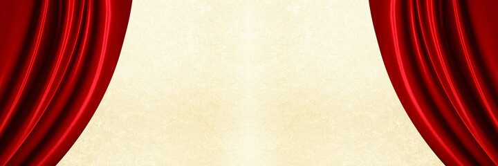 red velvet curtain
