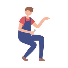 repairman with a tool