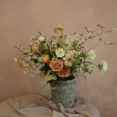 bouquet of roses in vase