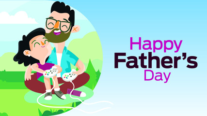 Obraz na płótnie Canvas Happy fathers day on june 20