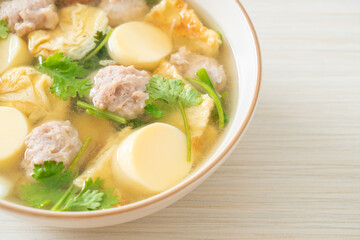 fried egg soup or omelet soup