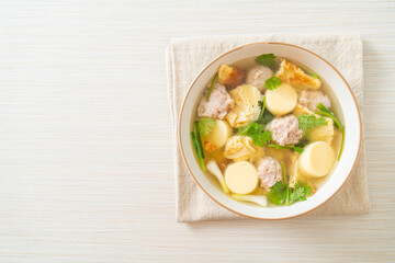 fried egg soup or omelet soup