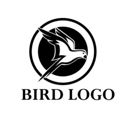 bird and circle logo,logo vector template