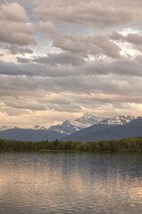 Pyramid Lake on a Cloudy Evening