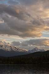 Pyramid Lake on a Cloudy Evening