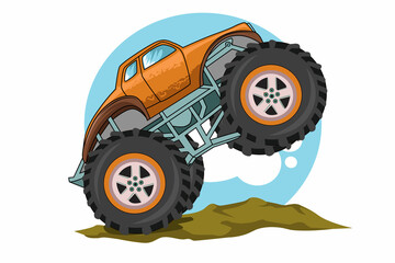 monster truck jumping vector © inferno_studio3