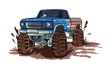 the big monster truck car vector © inferno_studio3