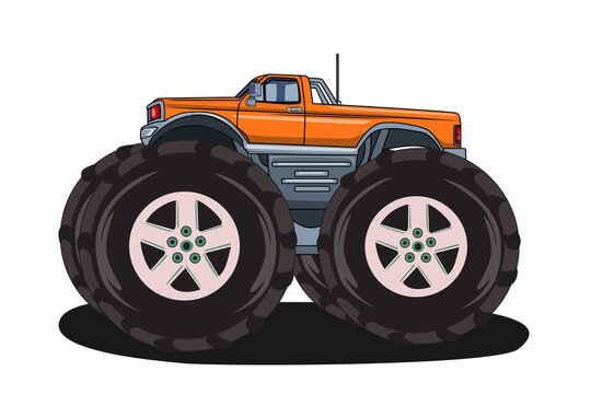 the large monster truck vector