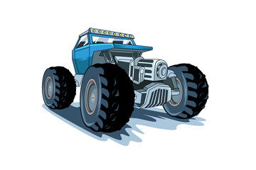 monster truck illustration vector