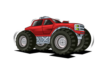 red monster truck vector © inferno_studio3