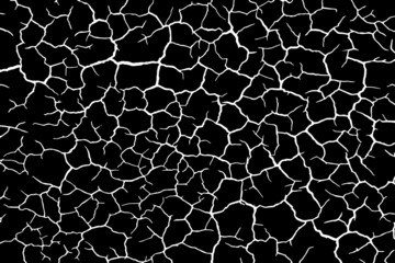 Cracked ground surface texture. Vector illustration.