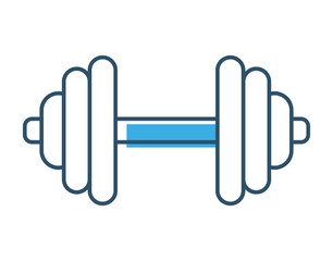 blue dumbbell design