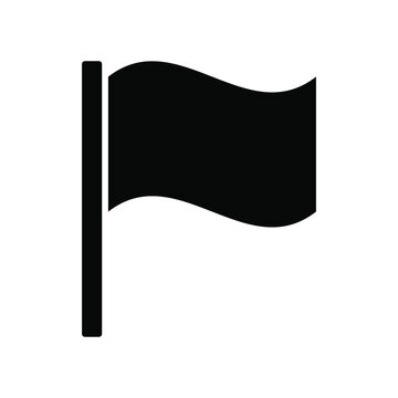 Black Flag Icon. Modern Vector Icon Isolated On White Background.