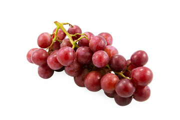 Uva morada en rama fondo blanco