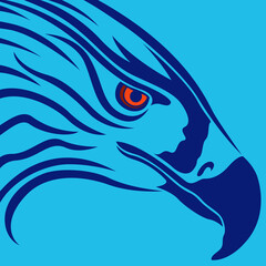 Naklejka premium Head of cartoon eagle