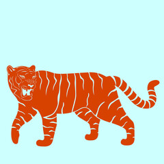 Fototapeta na wymiar Eastern Zodiac Sign Tiger