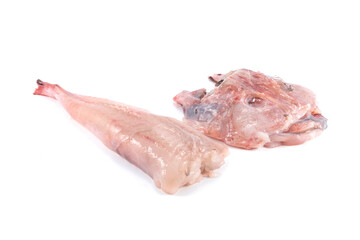 Rape fresco cortado fondo blanco