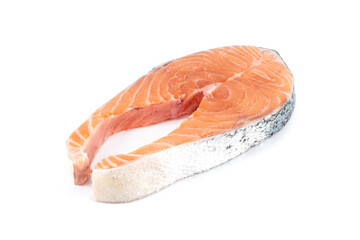 rodaja de salmón cortado fresco