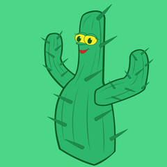Cactus Cartoon Illustration